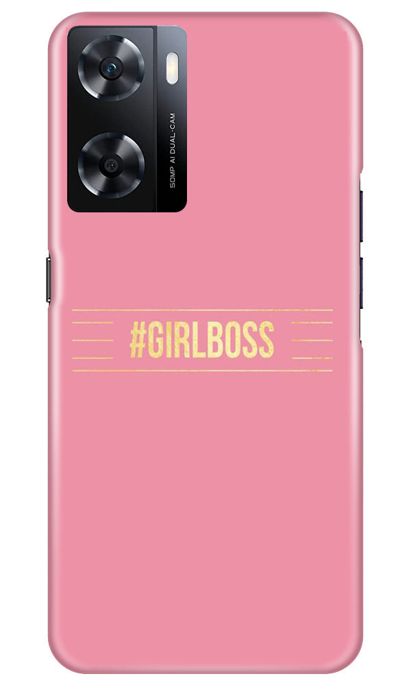 Girl Boss Pink Case for Oppo A77s (Design No. 232)
