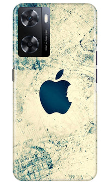 Apple Logo Mobile Back Case for Oppo A77s (Design - 251)