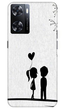 Cute Kid Couple Mobile Back Case for Oppo A77s (Design - 252)