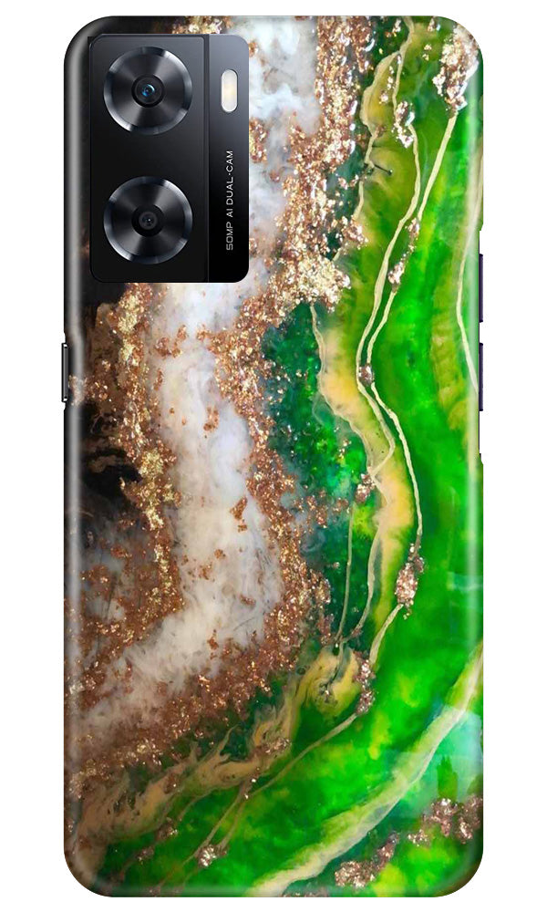 Marble Texture Mobile Back Case for Oppo A77s (Design - 269)