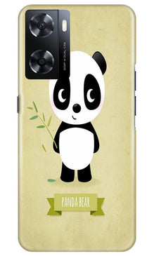 Panda Bear Mobile Back Case for Oppo A77s (Design - 279)