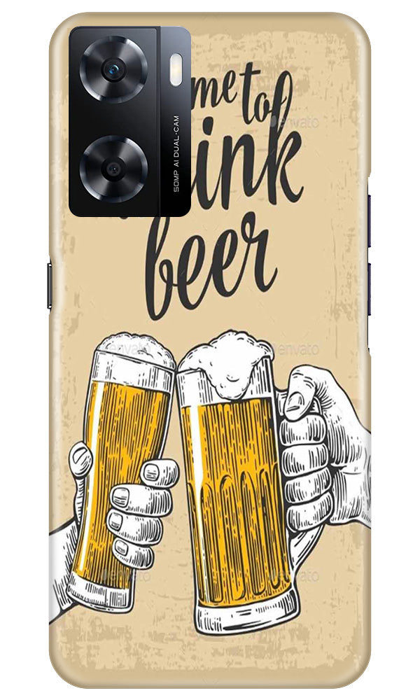 Drink Beer Mobile Back Case for Oppo A77s (Design - 290)
