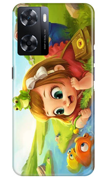 Baby Girl Mobile Back Case for Oppo A77s (Design - 301)
