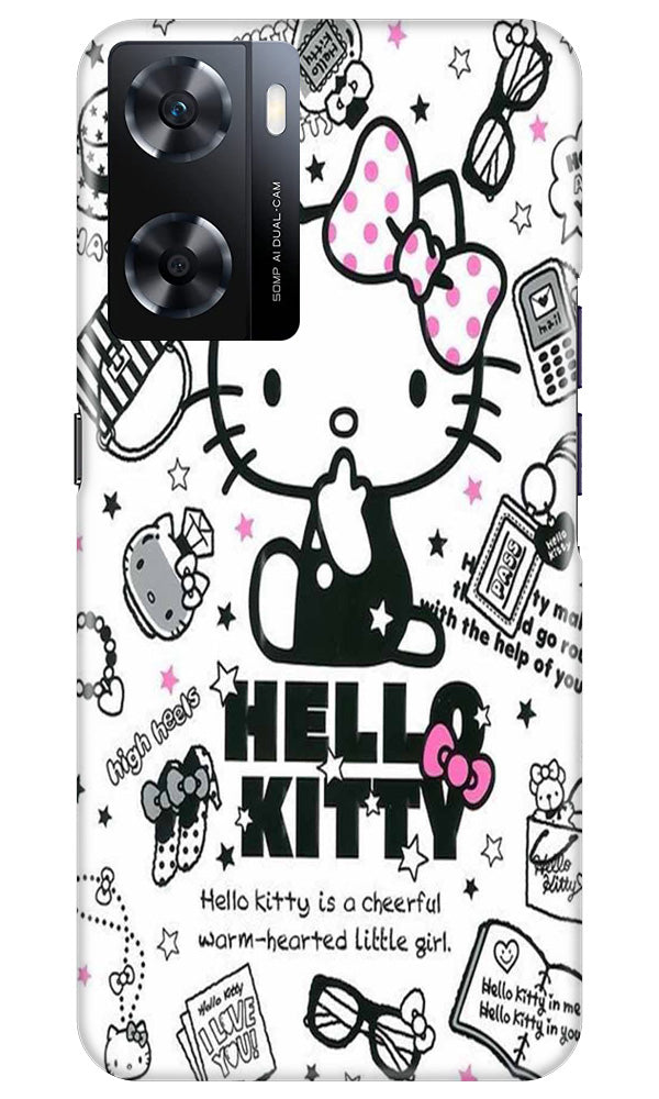Hello Kitty Mobile Back Case for Oppo A77s (Design - 320)
