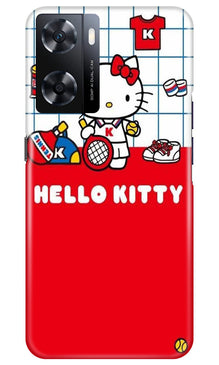 Hello Kitty Mobile Back Case for Oppo A77s (Design - 322)