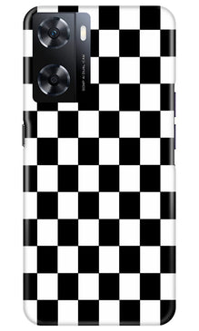 Black White Boxes Mobile Back Case for Oppo A77s (Design - 331)