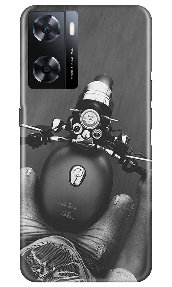 Royal Enfield Mobile Back Case for Oppo A77s (Design - 341)