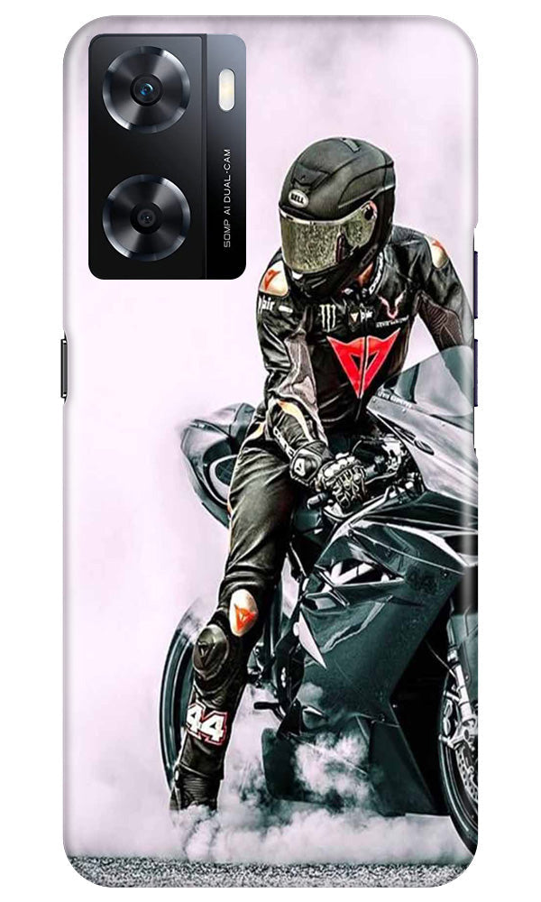 Biker Mobile Back Case for Oppo A77s (Design - 342)