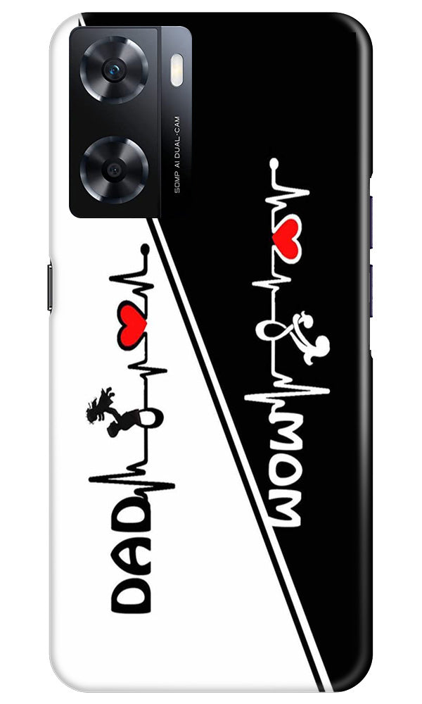 Love Mom Dad Mobile Back Case for Oppo A77s (Design - 344)