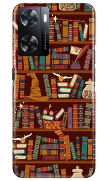 Book Shelf Mobile Back Case for Oppo A77s (Design - 348)