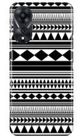 Black white Pattern Case for Oppo A78 5G