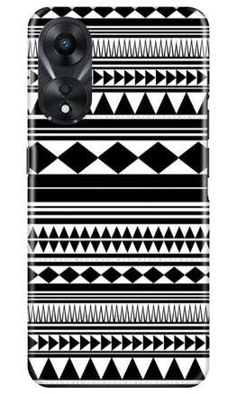 Black white Pattern Case for Oppo A78 5G