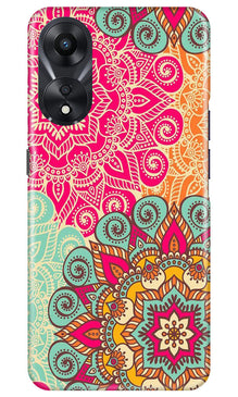 Rangoli art Mobile Back Case for Oppo A78 5G (Design - 6)