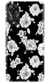White flowers Black Background Case for Oppo A78 5G