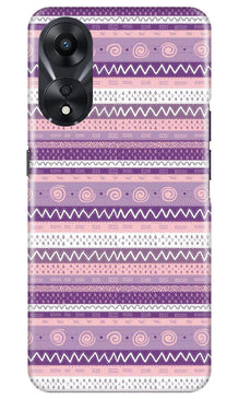 Zigzag line pattern3 Mobile Back Case for Oppo A78 5G (Design - 11)