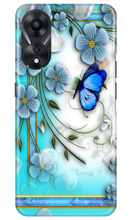 Blue Butterfly Case for Oppo A78 5G