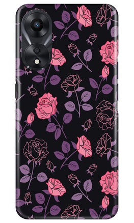 Rose Black Background Case for Oppo A78 5G