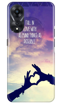 Fall in love Mobile Back Case for Oppo A78 5G (Design - 50)