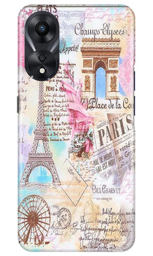 Paris Eiftel Tower Mobile Back Case for Oppo A78 5G (Design - 54)