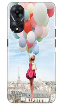 Girl with Baloon Mobile Back Case for Oppo A78 5G (Design - 84)