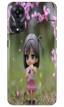 Cute Girl Mobile Back Case for Oppo A78 5G (Design - 92)