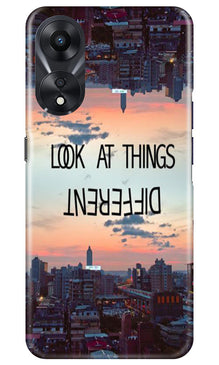 Look at things different Mobile Back Case for Oppo A78 5G (Design - 99)