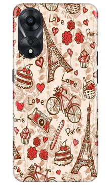 Love Paris Mobile Back Case for Oppo A78 5G  (Design - 103)
