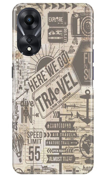 Travel Mobile Back Case for Oppo A78 5G  (Design - 104)