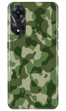 Army Camouflage Mobile Back Case for Oppo A78 5G  (Design - 106)