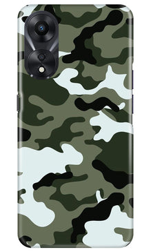 Army Camouflage Mobile Back Case for Oppo A78 5G  (Design - 108)