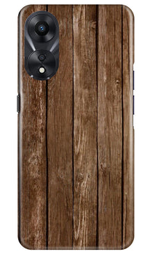 Wooden Look Mobile Back Case for Oppo A78 5G  (Design - 112)