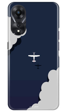 Clouds Plane Mobile Back Case for Oppo A78 5G (Design - 165)