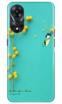 Flowers Girl Mobile Back Case for Oppo A78 5G (Design - 185)