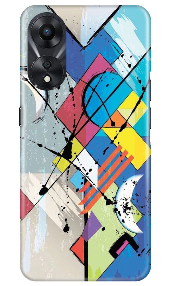 Modern Art Case for Oppo A78 5G (Design No. 204)