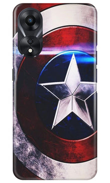 Captain America Shield Mobile Back Case for Oppo A78 5G (Design - 219)