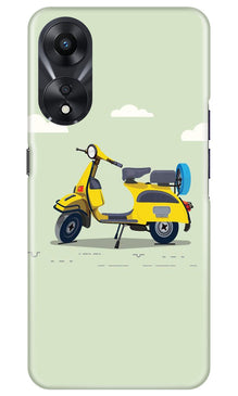 Vintage Scooter Mobile Back Case for Oppo A78 5G (Design - 229)