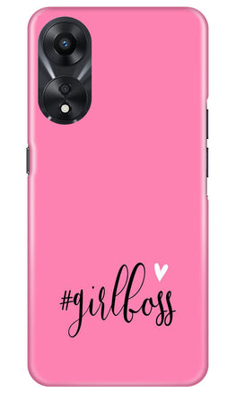 Girl Boss Pink Case for Oppo A78 5G (Design No. 238)