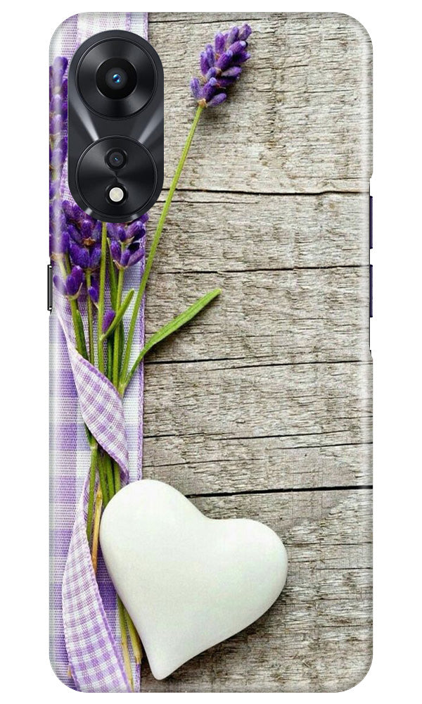 White Heart Case for Oppo A78 5G (Design No. 260)