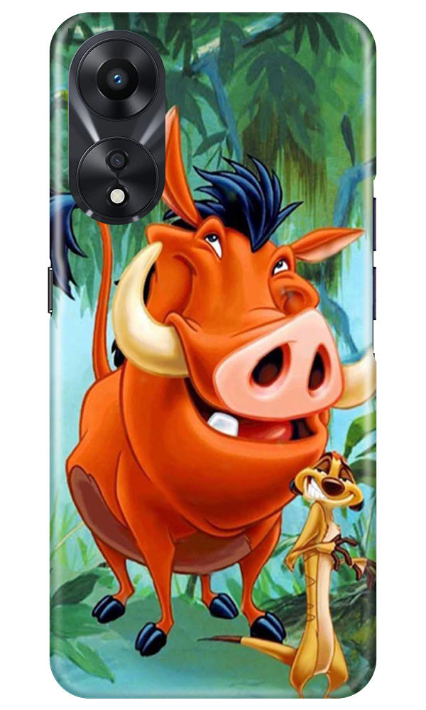Timon and Pumbaa Mobile Back Case for Oppo A78 5G (Design - 267)