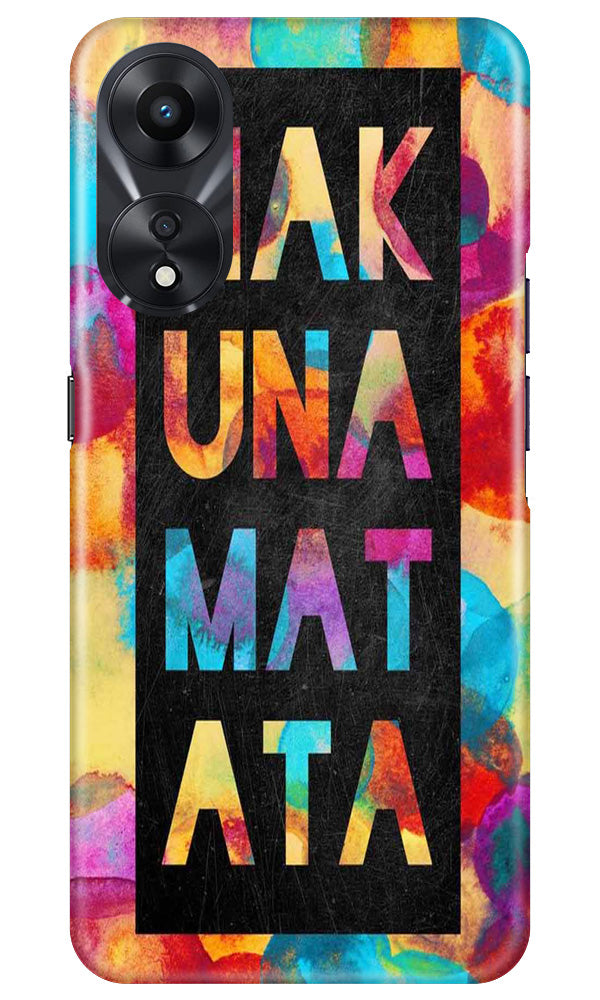 Hakuna Matata Mobile Back Case for Oppo A78 5G (Design - 285)