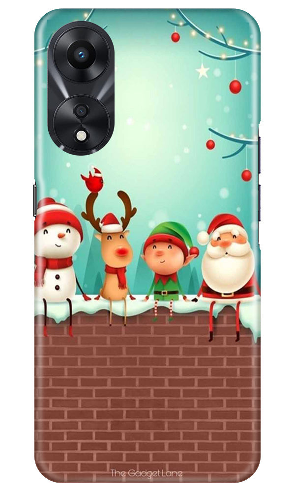 Santa Claus Mobile Back Case for Oppo A78 5G (Design - 296)