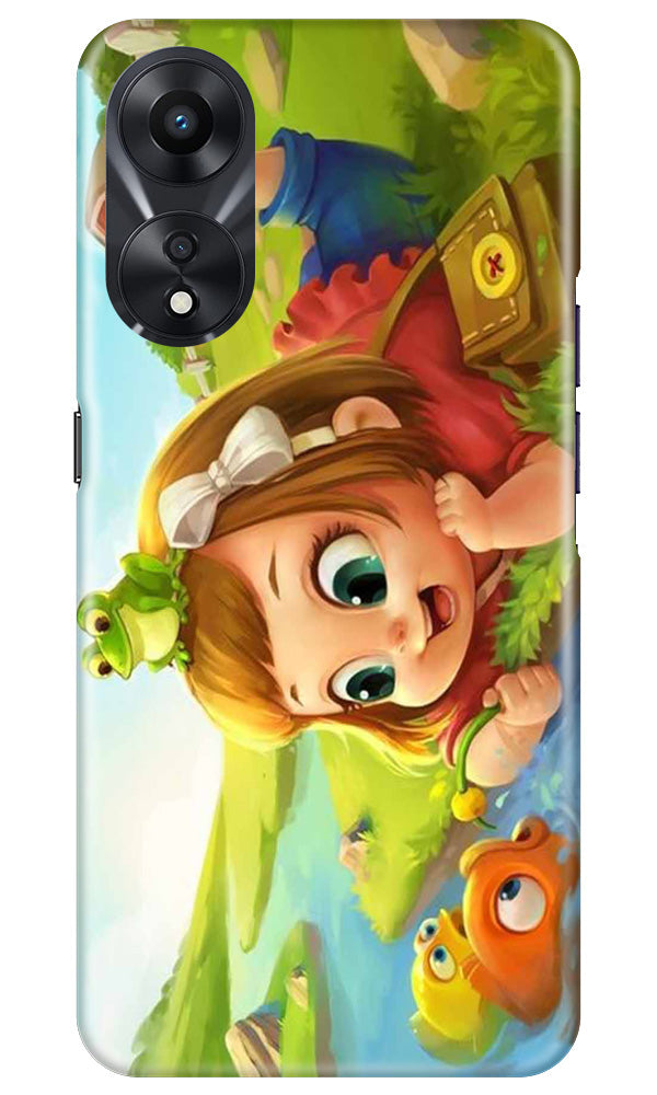 Baby Girl Mobile Back Case for Oppo A78 5G (Design - 301)