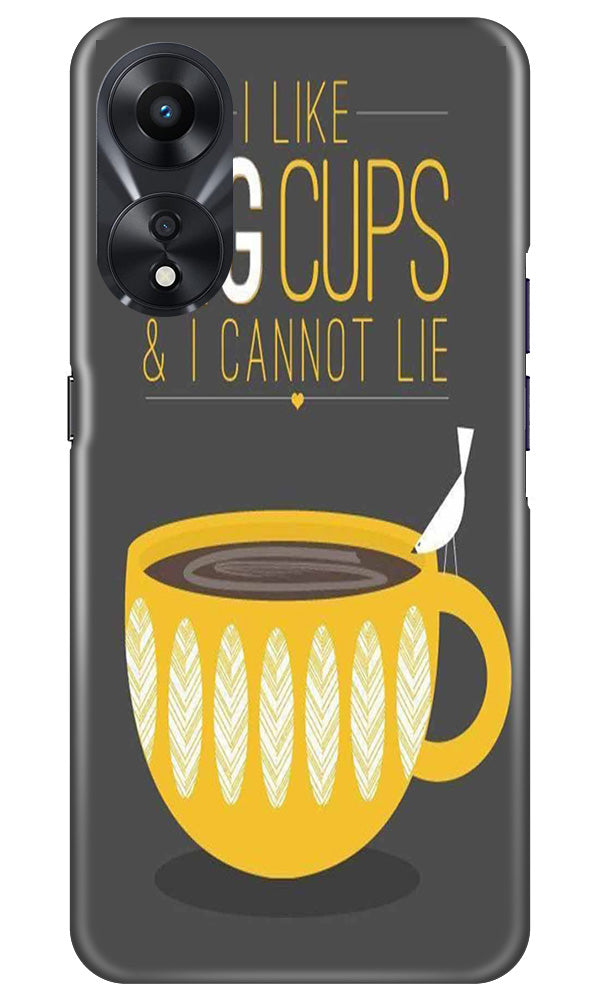 Big Cups Coffee Mobile Back Case for Oppo A78 5G (Design - 312)