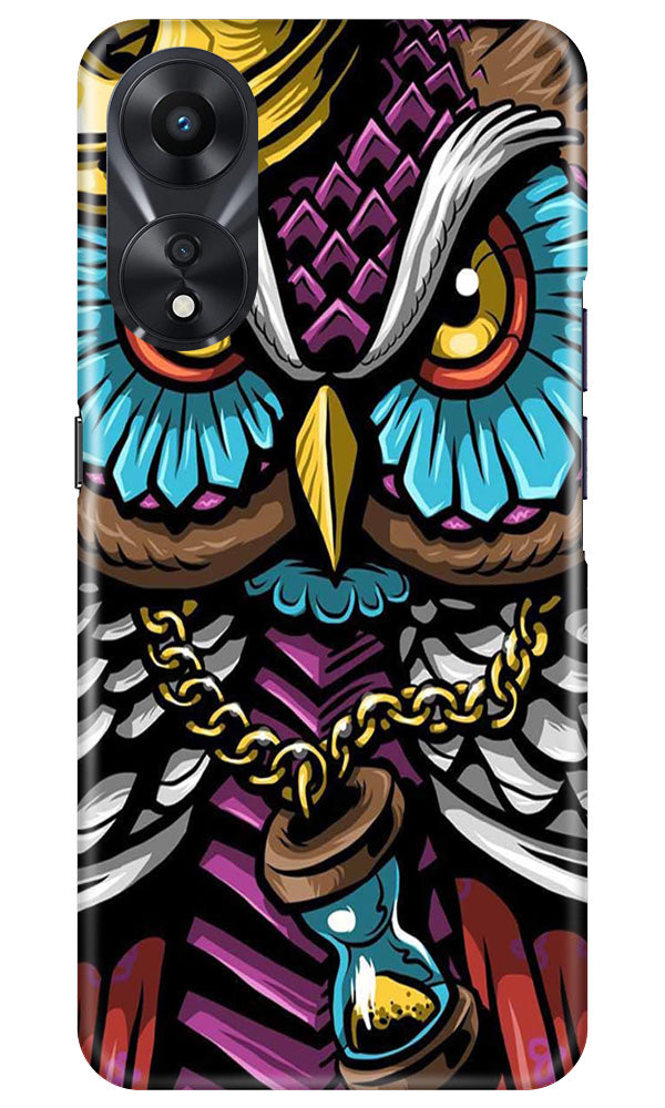 Owl Mobile Back Case for Oppo A78 5G (Design - 318)