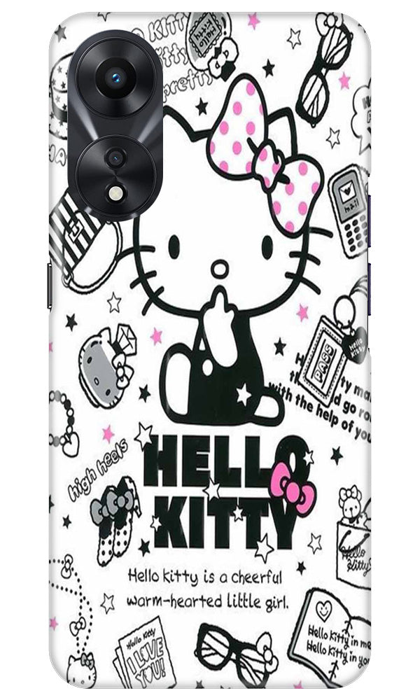 Hello Kitty Mobile Back Case for Oppo A78 5G (Design - 320)