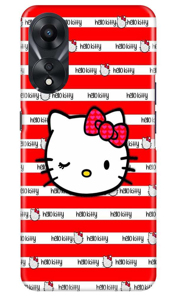 Hello Kitty Mobile Back Case for Oppo A78 5G (Design - 323)