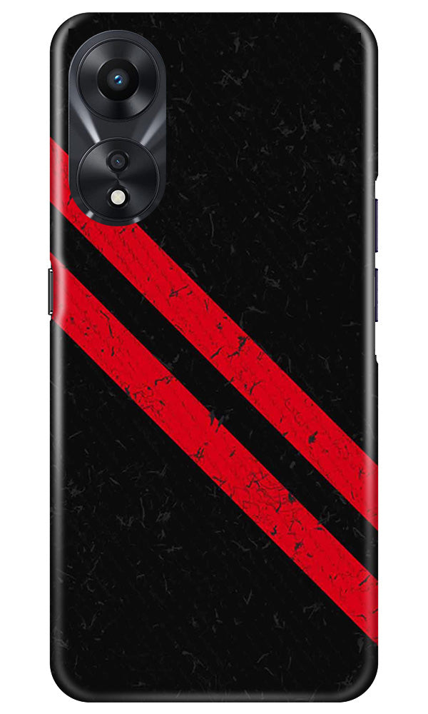 Black Red Pattern Mobile Back Case for Oppo A78 5G (Design - 332)