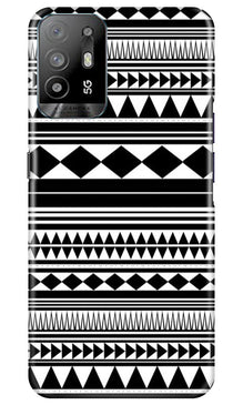 Black white Pattern Mobile Back Case for Oppo A94 (Design - 5)