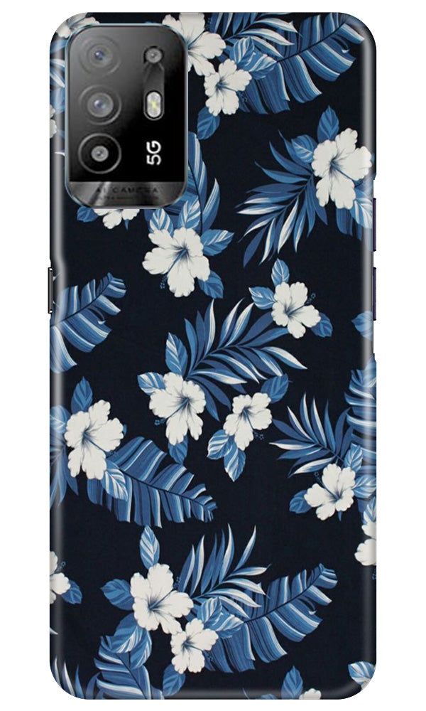 White flowers Blue Background2 Case for Oppo A94