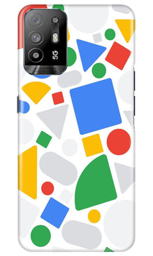 Circul Squar & Tringle Art Mobile Back Case for Oppo A94 (Design - 18)